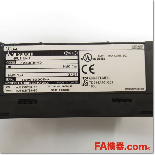 FA機器ドットコム / AJ65SBTB1-8D CC-LinkリモートI/Oユニット DC入力8