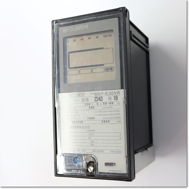 FA機器ドットコム / M8P-K30VR 表面形電力量計 三相3線式 200V 5A