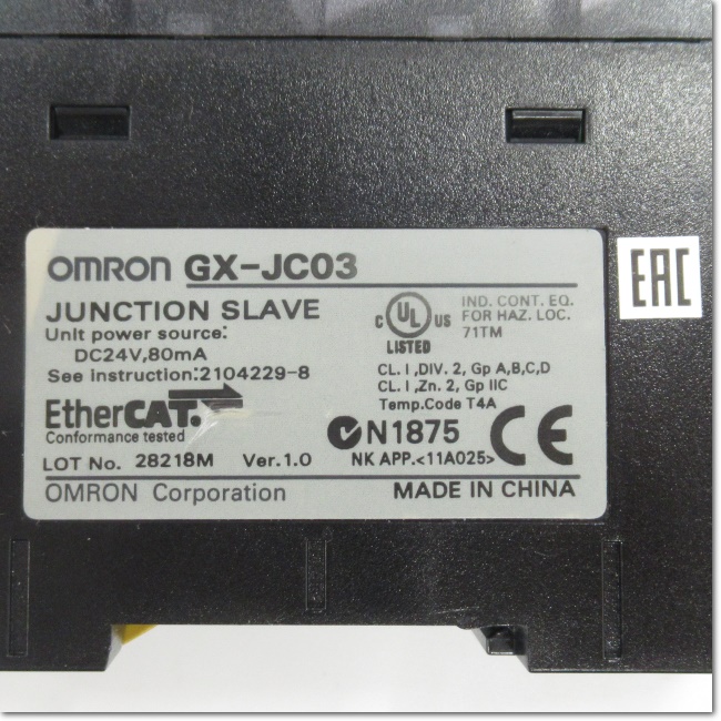 FA機器ドットコム / GX-JC03 EtherCAT分岐スレーブ (OMRON) | FA機器
