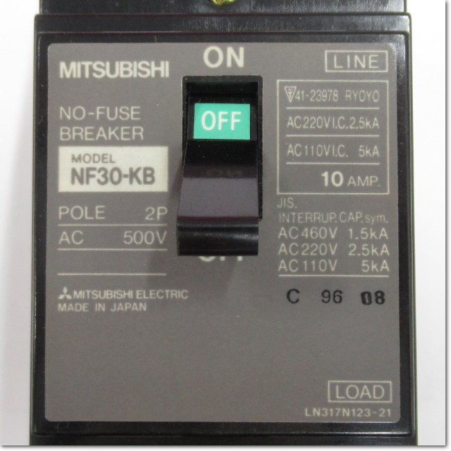FA機器ドットコム / NF30-KB 2P 10A ノーヒューズ遮断器 (三菱電機