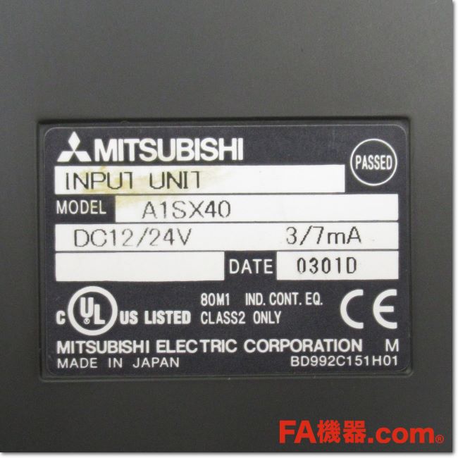 FA機器ドットコム / A1SX40 DC入力ユニット プラスコモンタイプ 16点