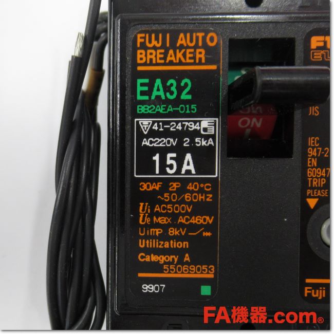 FA機器ドットコム / EA32 2P 15A KEA32 2P 15A Kオートブレーカ 警報スイッチ付き (富士電機) | FA機器ドットコム