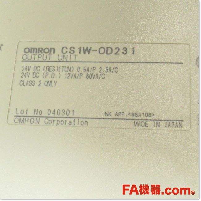 FA機器ドットコム / CS1W-OD231 トランジスタ出力ユニット出力32点