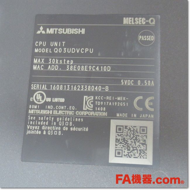 三菱電機CPUユニット　　　　　　　　Q03UDVCPU 三菱電機 Q03UDVCPU通販】設備プロ王国公式通販