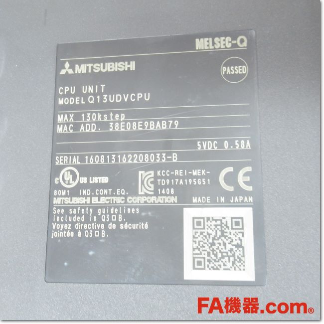 FA機器ドットコム / Q13UDVCPU ユニバーサルモデル高速タイプQCPU +