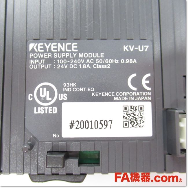 FA機器ドットコム / KV-U7 AC電源ユニット DC24V 1.8A(KEYENCE) | FA