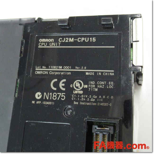 FA機器ドットコム / CJ2M-CPU15 CPUユニット Ver.2.0(OMRON) | FA機器 