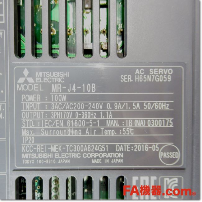 FA機器ドットコム / MR-J4-10B サーボアンプ AC200V 0.1kW