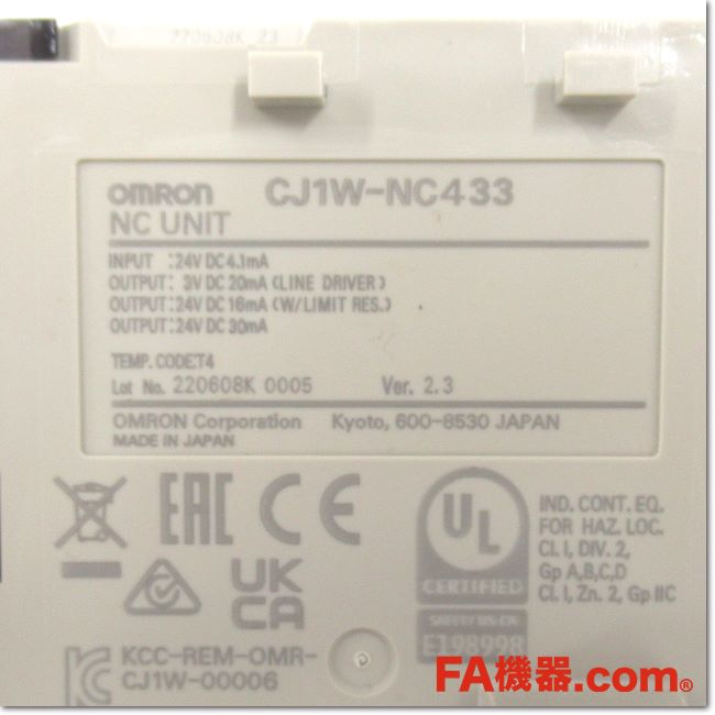 FA機器ドットコム / CJ1W-NC433 位置制御ユニット 4軸 Ver.2.3(OMRON
