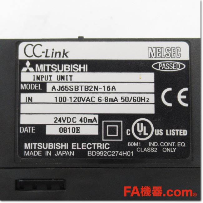 FA機器ドットコム / AJ65SBTB2N-16A CC-Link小形タイプリモートI FA機器ドットコム / AJ65SBTB2N-16A CC-Link小形タイプリモートI