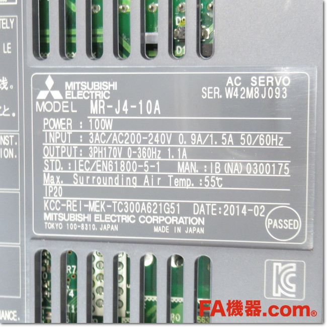 FA機器ドットコム / MR-J4-10A サーボアンプ AC200V 0.1kW 汎用