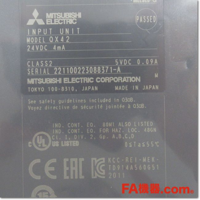 FA機器ドットコム / QX42 DC入力ユニット プラスコモンタイプ 64点
