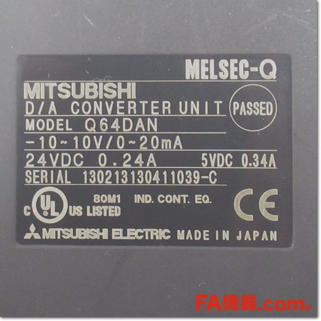 FA機器ドットコム / Q64DAN ディジタル-アナログ変換ユニット 4ch(三菱