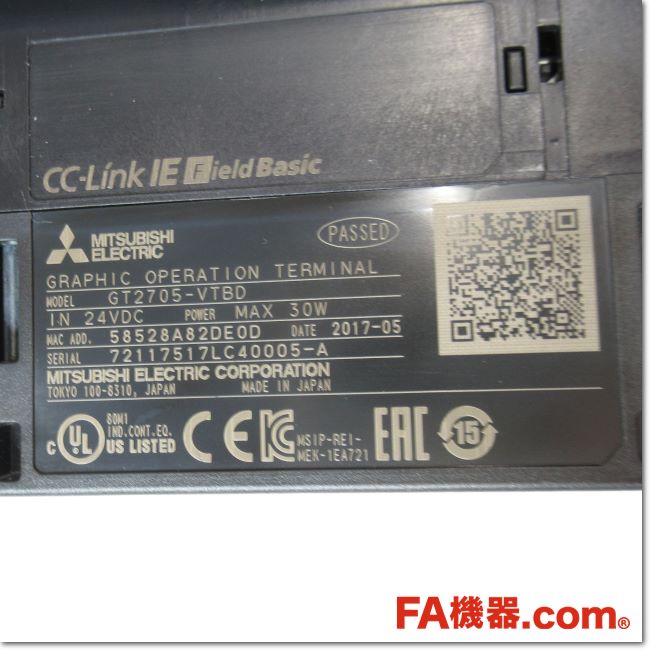 FA機器ドットコム / GT2705-VTBD GOT本体 5.7型 TFTカラー液晶 DC24V