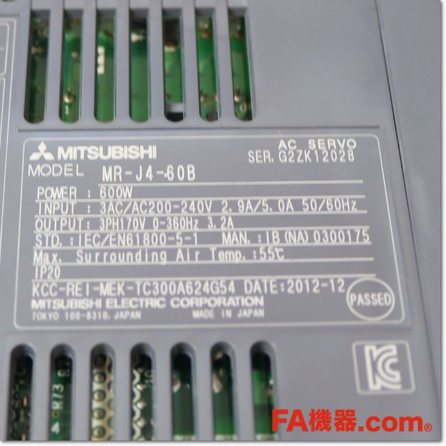 MR-J4-60B ACサーボアンプ 三菱電機（MITSUBISHI ELECTRIC） （在庫あり・正規品新品） 三菱