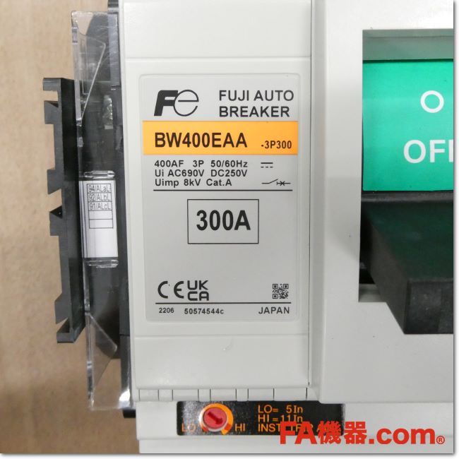 FA機器ドットコム / BW400EAA-3P300 オートブレーカ 3P 300A KA 警報