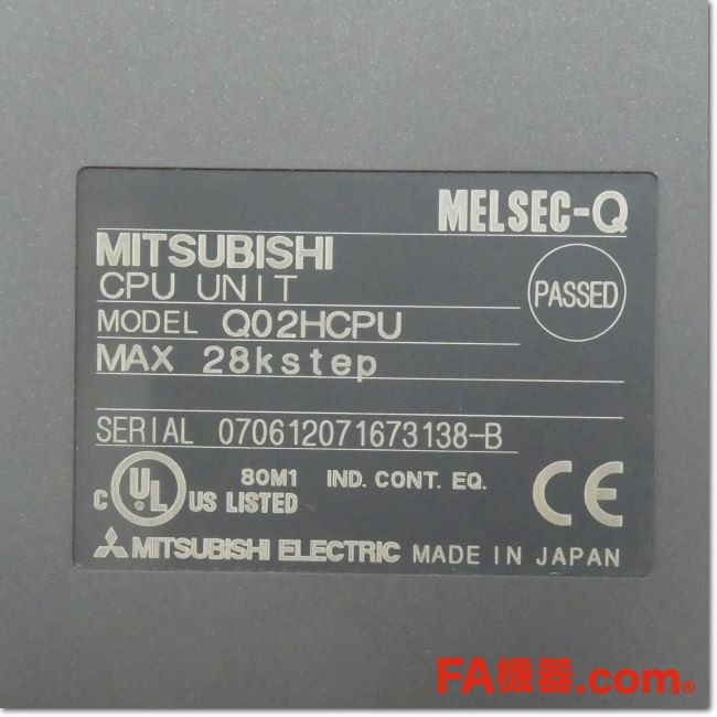 三菱電機　MELSEC-Q Q02HCPU 楽天市場】三菱電機 Q03UDVCPU 汎用シーケンサMELSEC-Qシリーズ