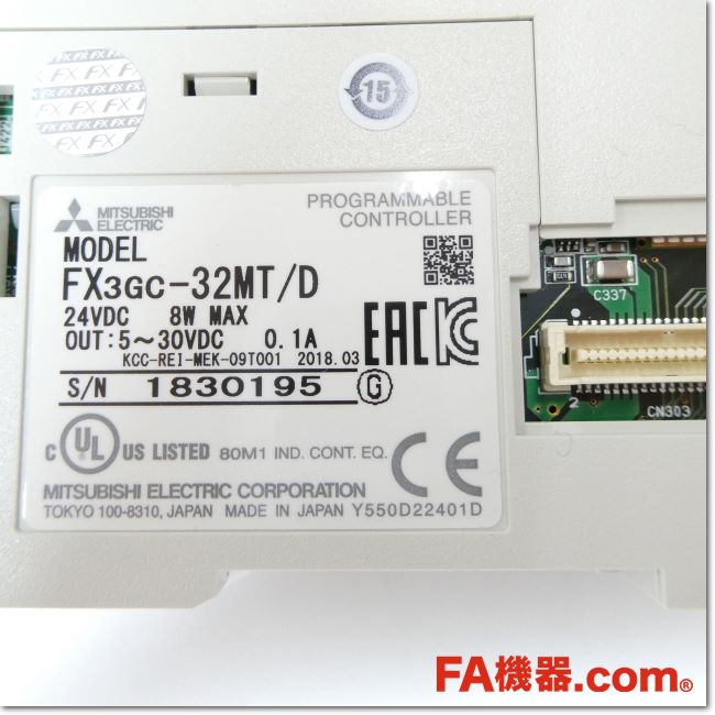 FA機器ドットコム / FX3GC-32MT/D シーケンサ基本ユニット DC電源 DC