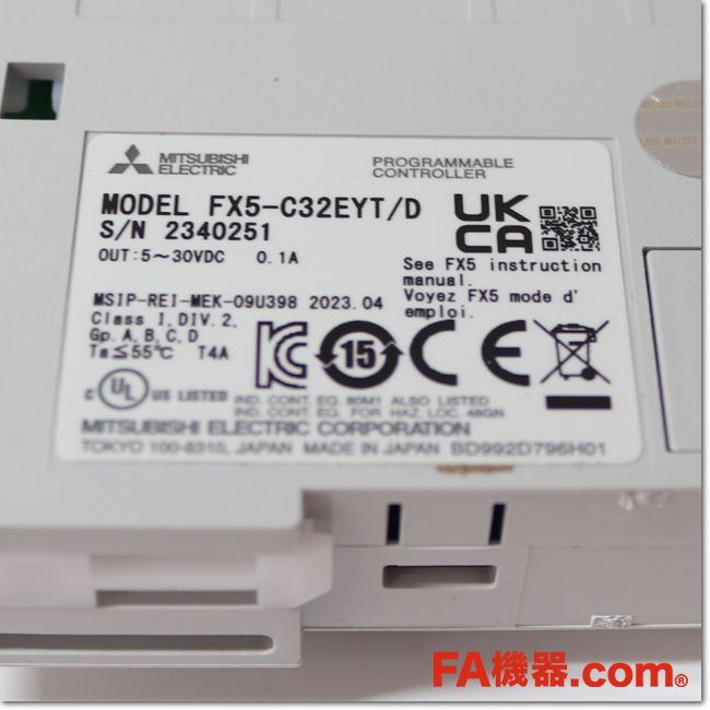 FA機器ドットコム / FX5-C32EYT/D 出力ユニット トランジスタ出力32点