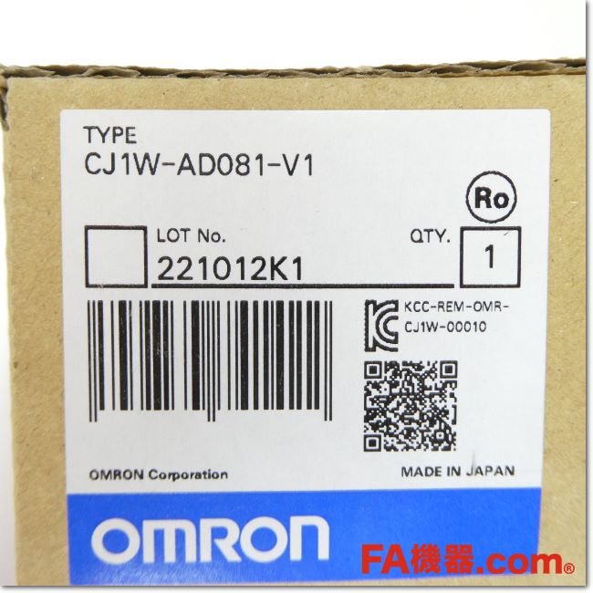 FA機器ドットコム / CJ1W-AD081-V1 アナログ入力ユニット 8点 (OMRON