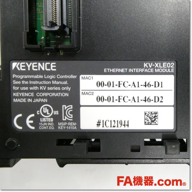 FA機器ドットコム / KV-XLE02 EtherNetユニット 2ポート (KEYENCE