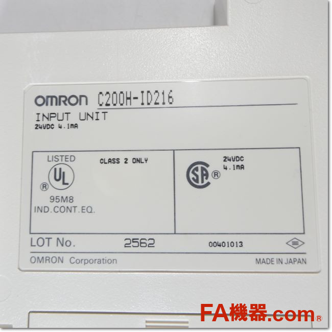 FA機器ドットコム / C200H-ID216 DC入力ユニット 24V 入力32点 (OMRON