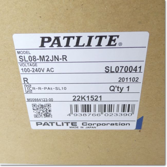 FA機器ドットコム / SL08-M2JN-R φ80 LED表示灯 AC100-240 (PATLITE) | FA機器ドットコム