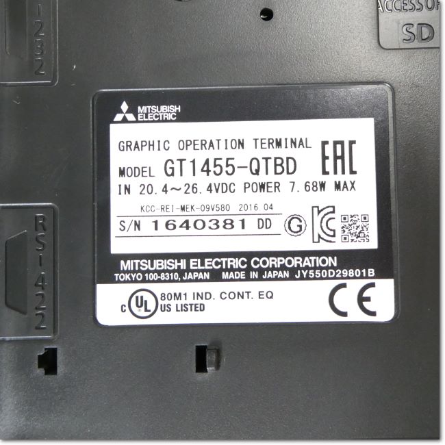 FA機器ドットコム / GT1455-QTBD GOT本体 5.7型 TFTカラー液晶 DC24V