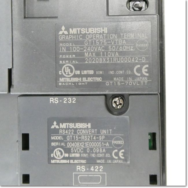 三菱GOT1000 タッチパネル GT15-QBUS/ GT1575-VTBA 三菱 グラフィックオペレーションターミナル GT1655-VTBD (14年