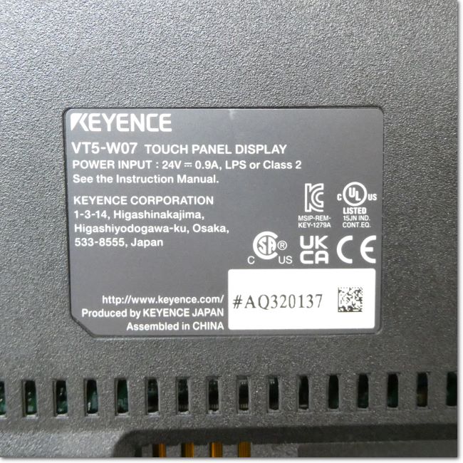【新品、未使用】KEYENCE VT5-W07 キーエンス タッチパネル VT5-W10 | 保守部品.com