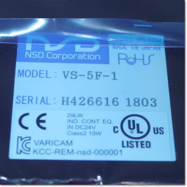 FA機器ドットコム / VS-5F-1 カムスイッチ出力コントローラ DC24V + 入出力ケーブル[VS-C05-1]付き (NSD ...