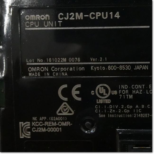 FA機器ドットコム / CJ2M-CPU14 CPUユニット Ver.2.1 (OMRON) | FA機器
