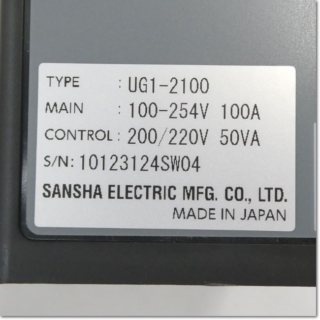 FA機器ドットコム / UG1-2100 サイリスタ式電力調整器 単相制御 100