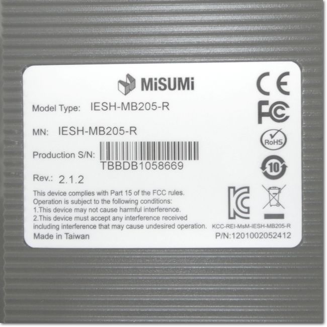 FA機器ドットコム / IESH-MB205-R 5/8ポート10/100Mアンマネージド産業