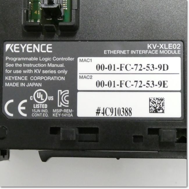 FA機器ドットコム / KV-XLE02 プログラマブルコントローラ EtherNet