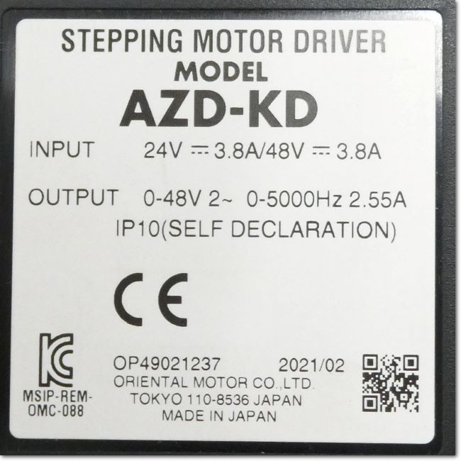 FA機器ドットコム / AZD-KD ステッピングモーター用ドライバ アブソリュートセンサ搭載 位置決め機能内蔵タイプ DC24/48V ...