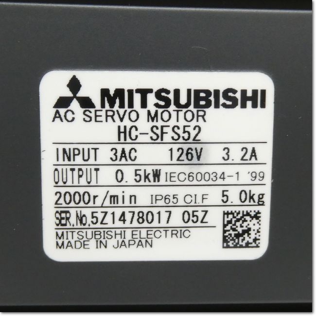 FA機器ドットコム / HC-SFS52 サーボモータ 0.5kW (三菱電機) | FA機器