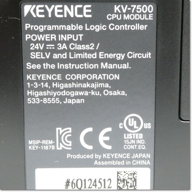 FA機器ドットコム / KV-7500 EtherNet/IP内蔵CPUユニット (KEYENCE