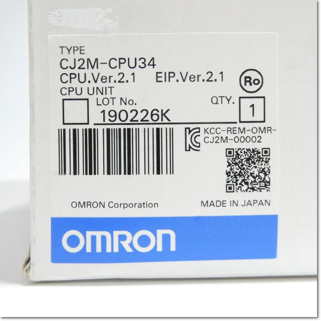 FA機器ドットコム / CJ2M-CPU34 CPUユニット EtherNet/IP機能付き Ver