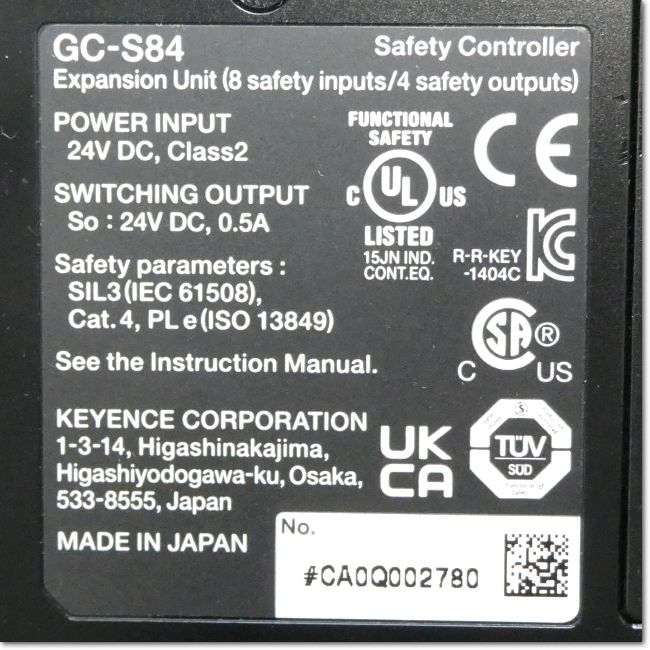 FA機器ドットコム / GC-S84 セーフティコントローラ 安全入出力