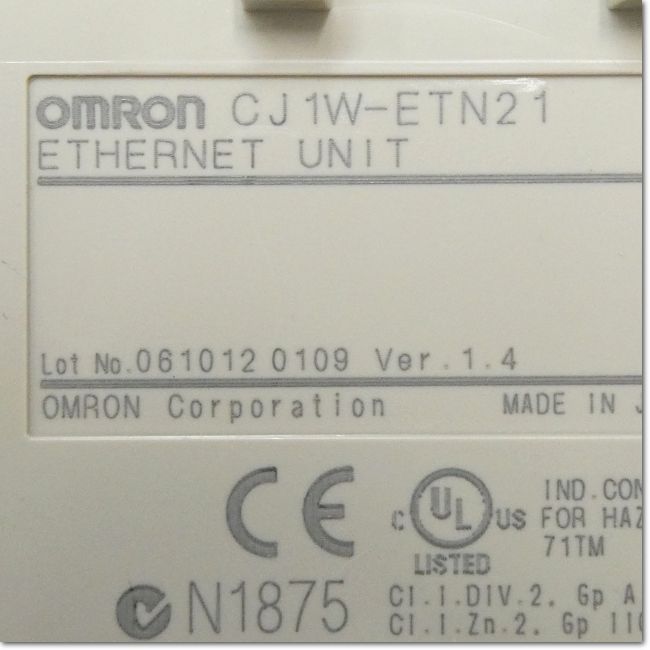 FA機器ドットコム / CJ1W-ETN21 Ethernetユニット 100BASE-TXタイプ