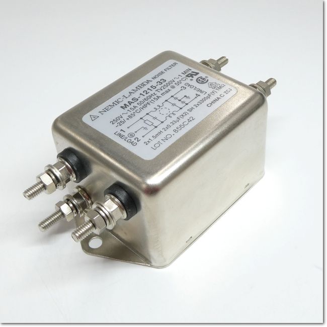 FA機器ドットコム / MAS-1215-33 ノイズフィルタ 250V 15A (NEMIC
