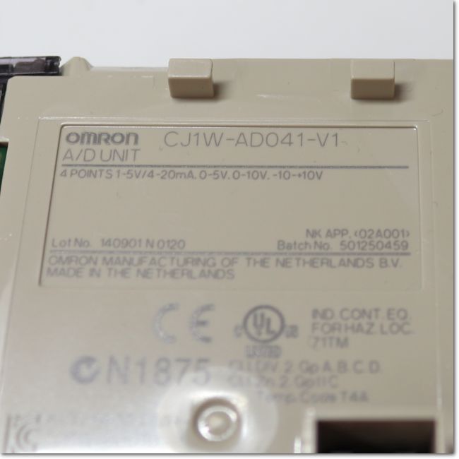 FA機器ドットコム / CJ1W-AD041-V1 アナログ入力ユニット 4点 (OMRON