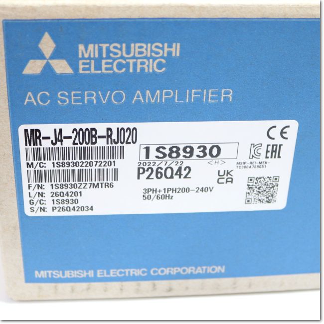 FA機器ドットコム / MR-J4-200B-RJ020 サーボアンプ 2kW MR-J2S-B用