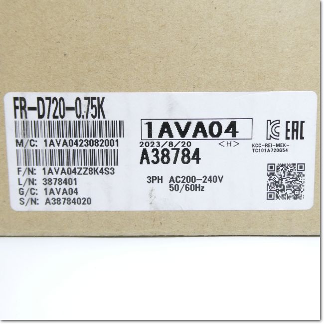 FA機器ドットコム / FR-D720-0.75K インバータ 三相200V (三菱電機
