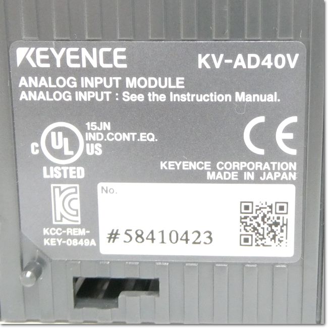 FA機器ドットコム / KV-AD40V アナログ入力ユニット 4ch (KEYENCE