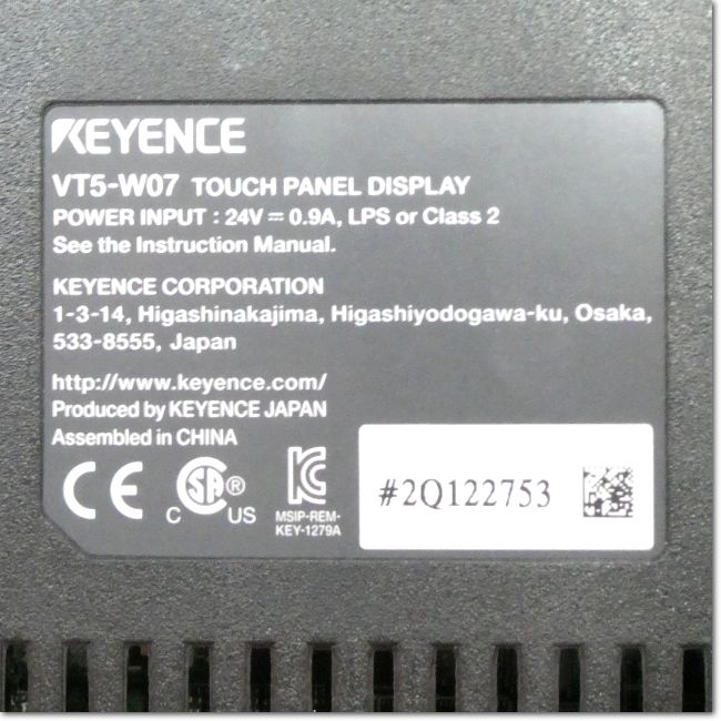 KEYENCE VT2-7SB タッチパネル ディスプレイ 24VDC キーエンス