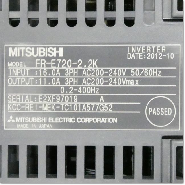 FA機器ドットコム / FR-E720-2.2K インバータ 三相200V 2.2kW (三菱