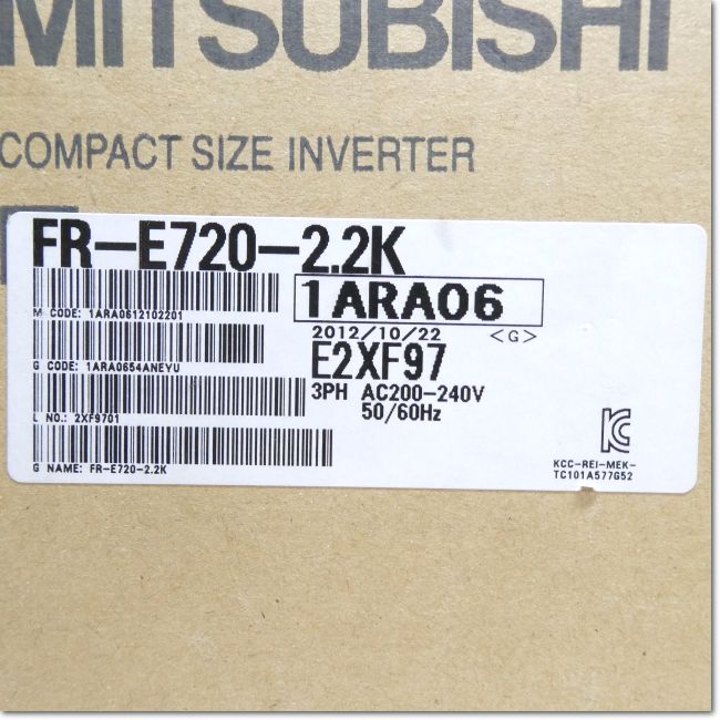 FA機器ドットコム / FR-E720-2.2K インバータ 三相200V 2.2kW (三菱