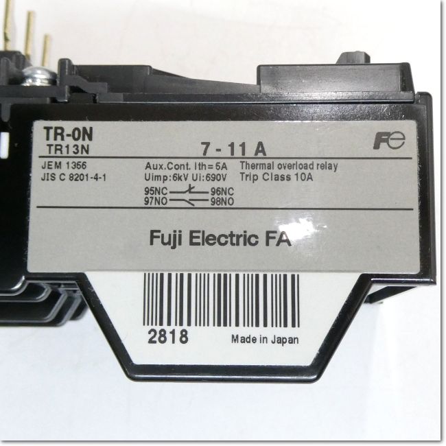 FA機器ドットコム / TR-0N 7-11A サーマルリレー (富士電機) | FA機器